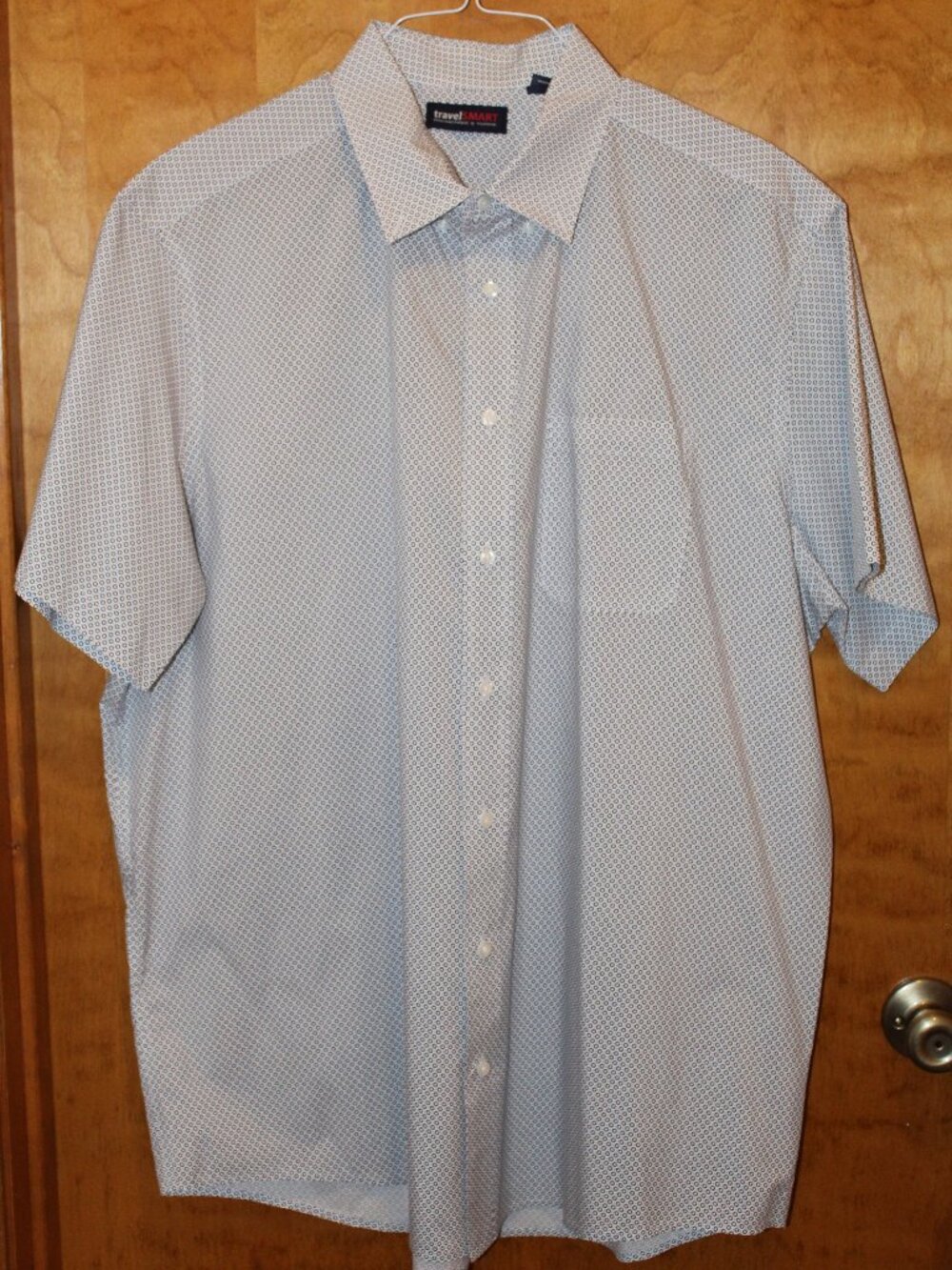 Roundtree & Yorke Travelsmart Mens Size 2XT Short Sleeve Shirt Circles #82